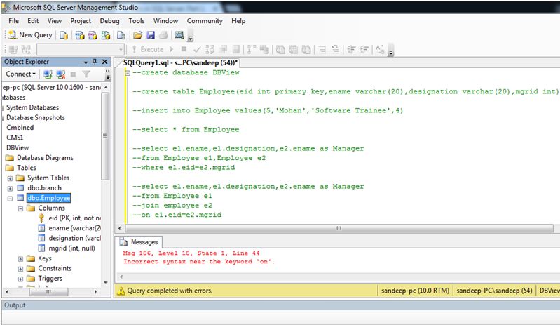 Create Employee Table In Sql